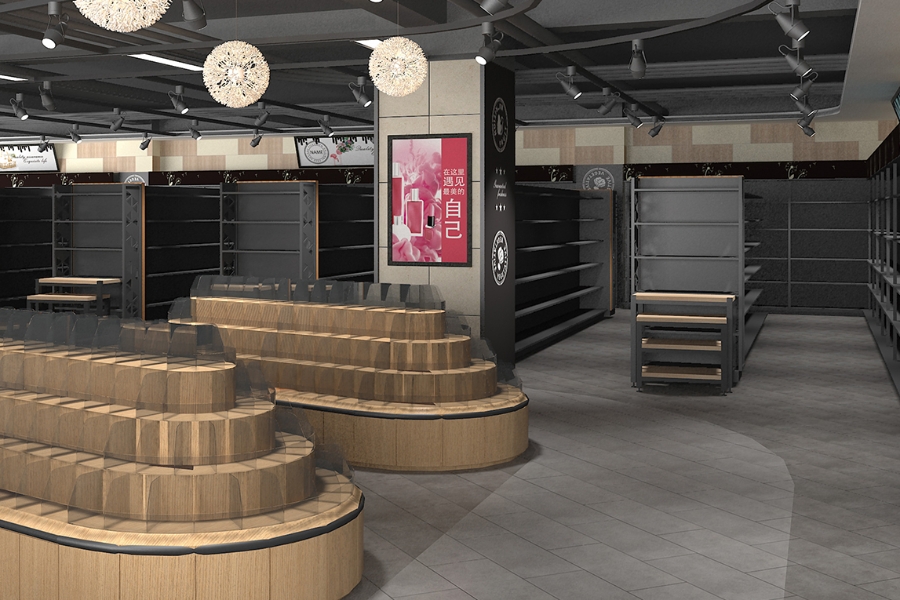 生活社區(qū)超市貨架